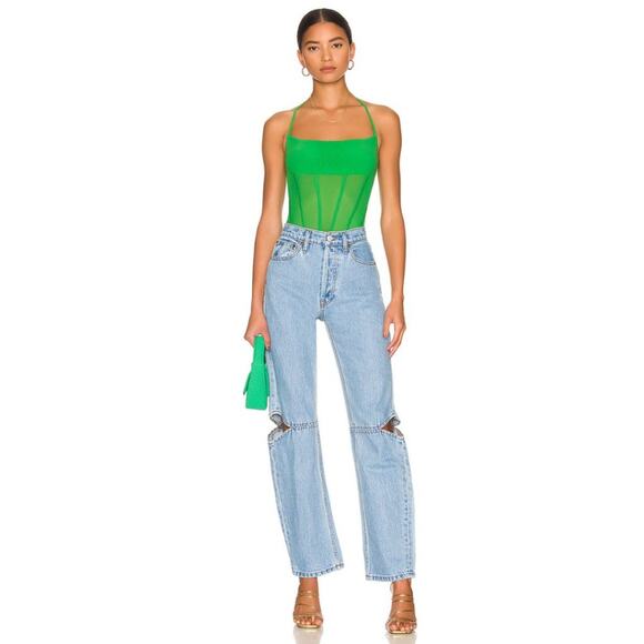 Majorelle Marilyn Bodysuit in Green Apple NWT Size Small - Picture 2 of 2